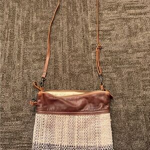Myra Bag Brown and Cream Crossbody